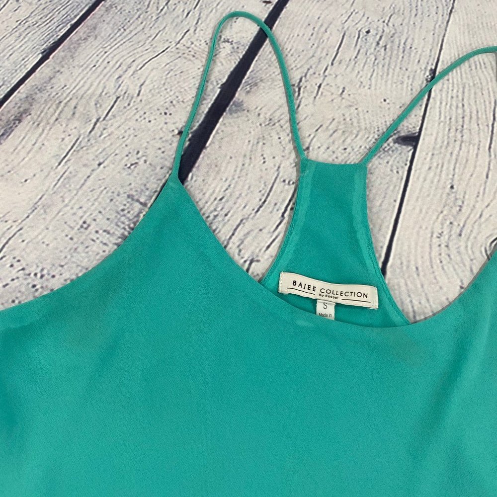Bajee Collection by Becool Green Chiffon Top Tank - Picture 3 of 8